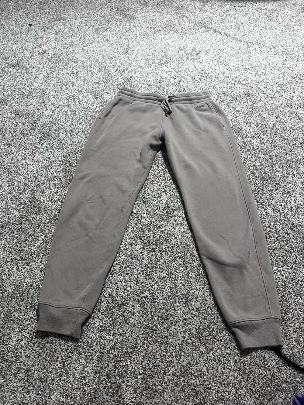 Hollister Jogger Sweatpants Men’s Medium Tall Gray Fleece Lined Drawstring